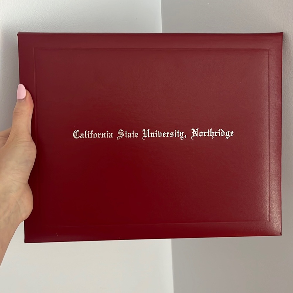 Brand new CSUN diploma cover
